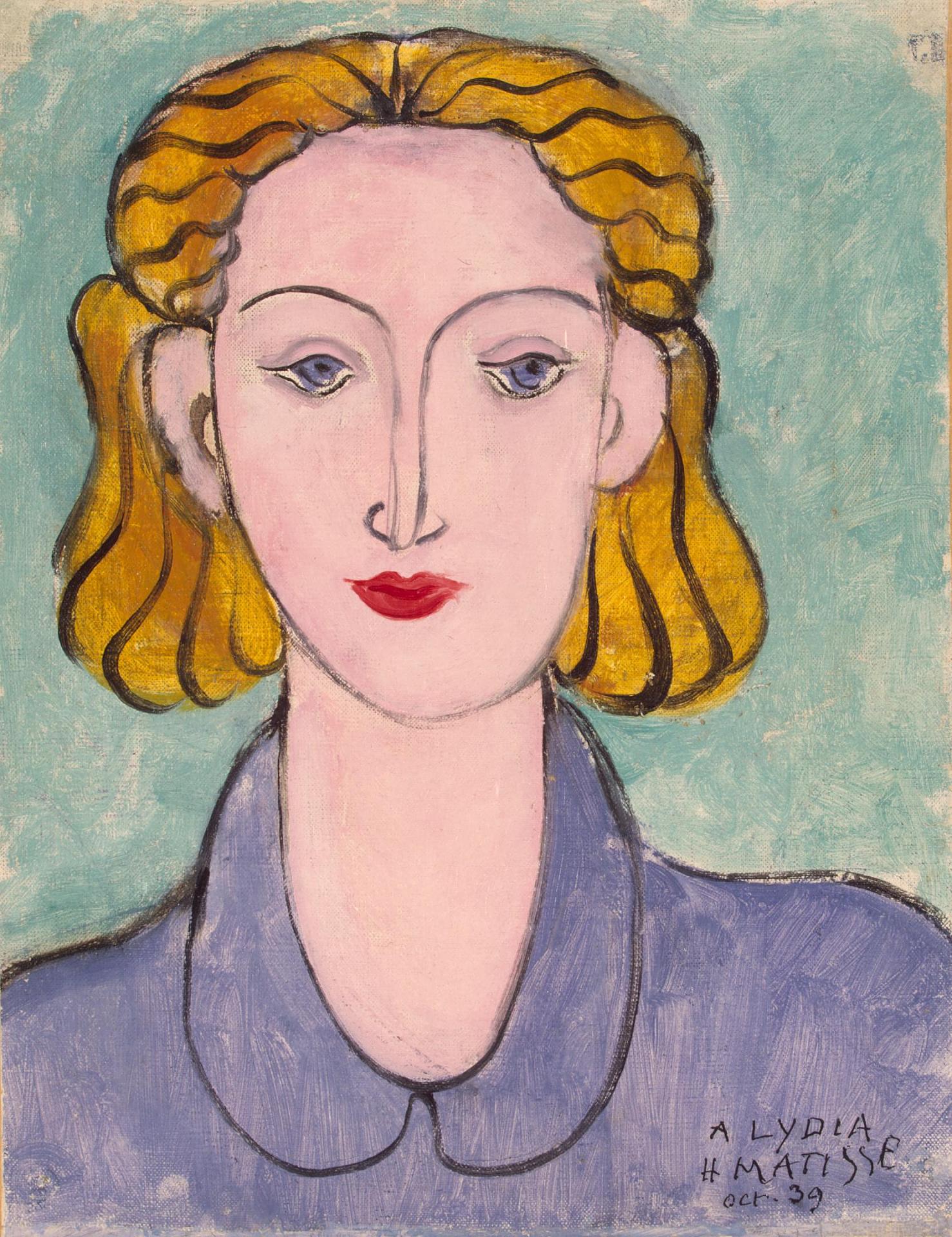 Henri Matisse - Young Woman in a Blue Blouse. Portrait of L.N. Delektorskaya 1936